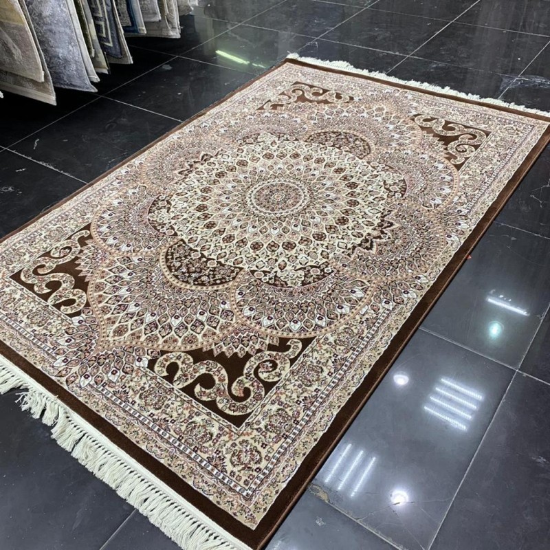 Turkish carpet Isfahan Brown