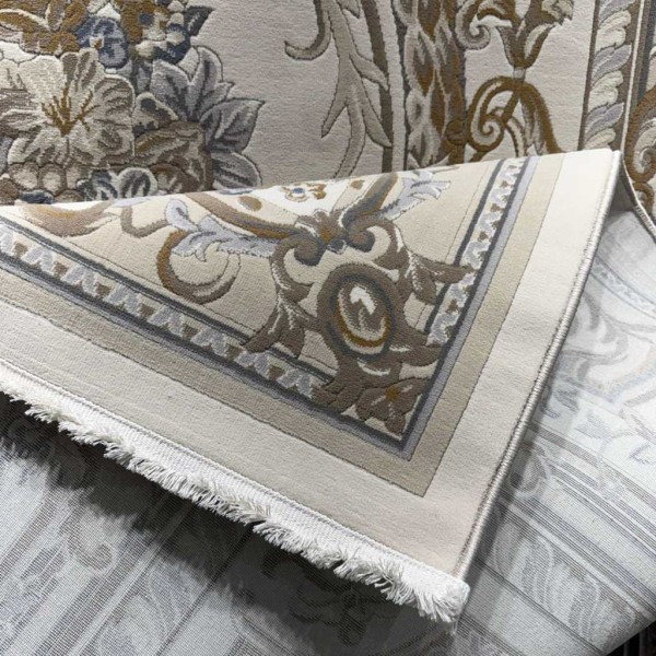 Turkish Andalusian Rug J687AF cream gray Size 150*150