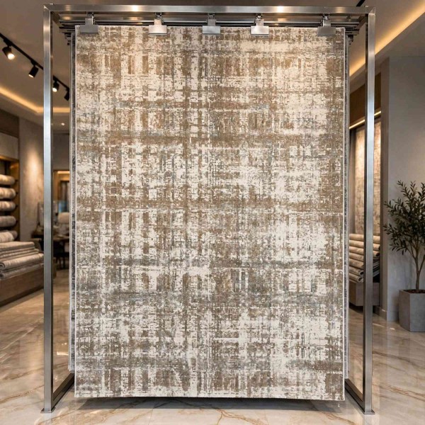 سجاد اريا بوهيمي تركي 9400A كريم بيج مقاس 250*350 سم سجادة مجلس انيق تحفة