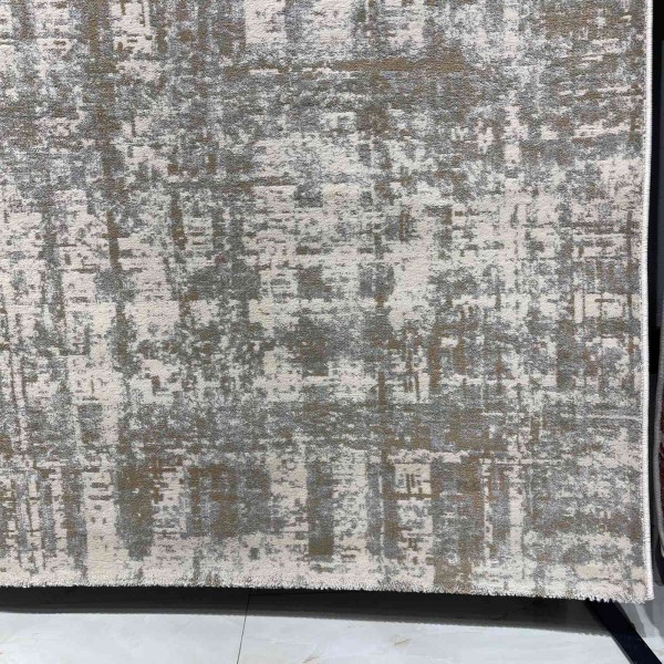 سجاد اريا بوهيمي تركي 9400A رصاصي كريم مقاس 80*150 سم سجادة صغيرة