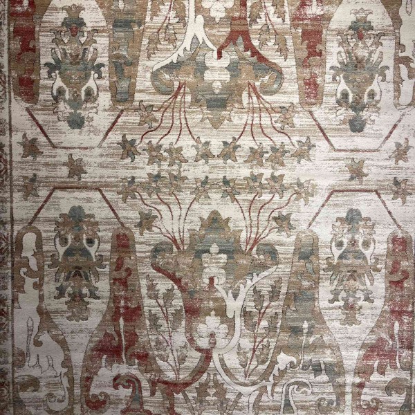 سجاد اريا بوهيمي تركي 0232A كريم اخضر فاتح مقاس 250*350 سم سجادة مجلس الشيوخ