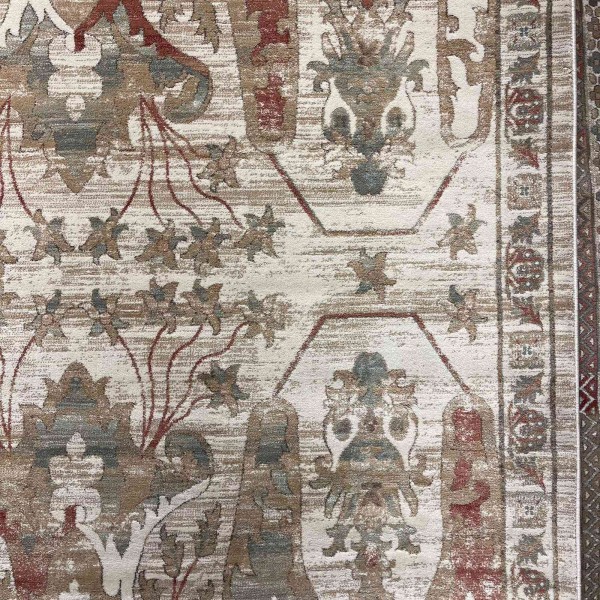 سجاد اريا بوهيمي تركي 0232A كريم اخضر فاتح مقاس 250*350 سم سجادة مجلس الشيوخ