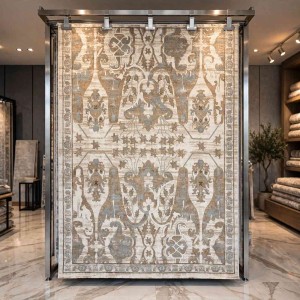 Aria Bohemian Turkish Carpet 0232A CREAM gray 150x220 cm Modern Majlis Carpet