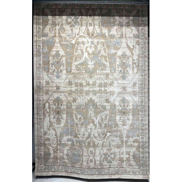 Aria Bohemian Turkish Carpet 0232A CREAM gray 200x300 cm Modern Majlis Carpet