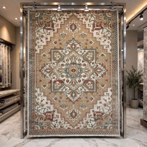 سجاد اريا بوهيمي تركي 9987A كريم بيج مقاس 300*400 سم سجادة المجلس الملكي