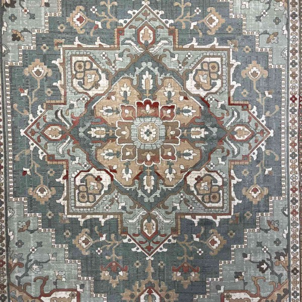 Aria Bohemian Turkish Carpet 9987A Light green 150x220 cm Modern Majlis Carpet