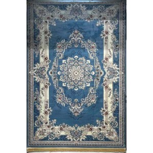 سجاد تركي حرير N232A سماوي مقاس 100*300