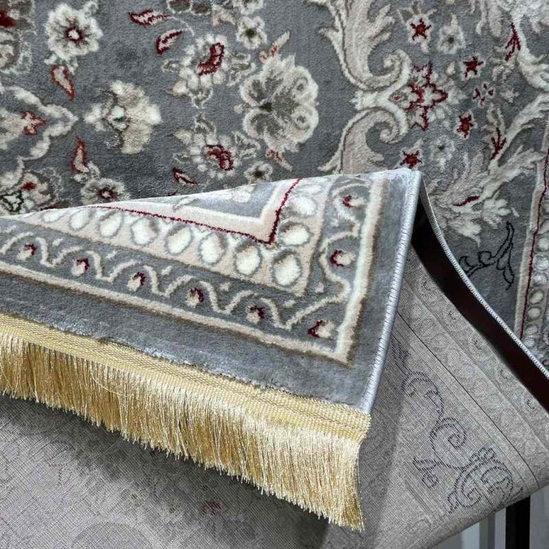 سجاد تركي حرير N232A رصاصي مقاس 80*150