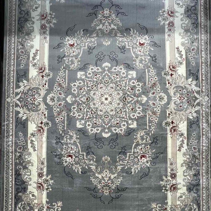 سجاد تركي حرير N232A رصاصي مقاس 80*150