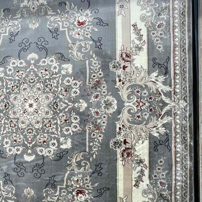 سجاد تركي حرير N232A رصاصي مقاس 80*150