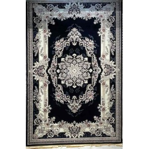 سجاد تركي حرير N232A كحلي مقاس 100*300