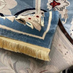 سجاد تركي حرير EH94A سماوي مقاس 50*80 سجاد تركي حرير EH94A سماوي مقاس 50*80
