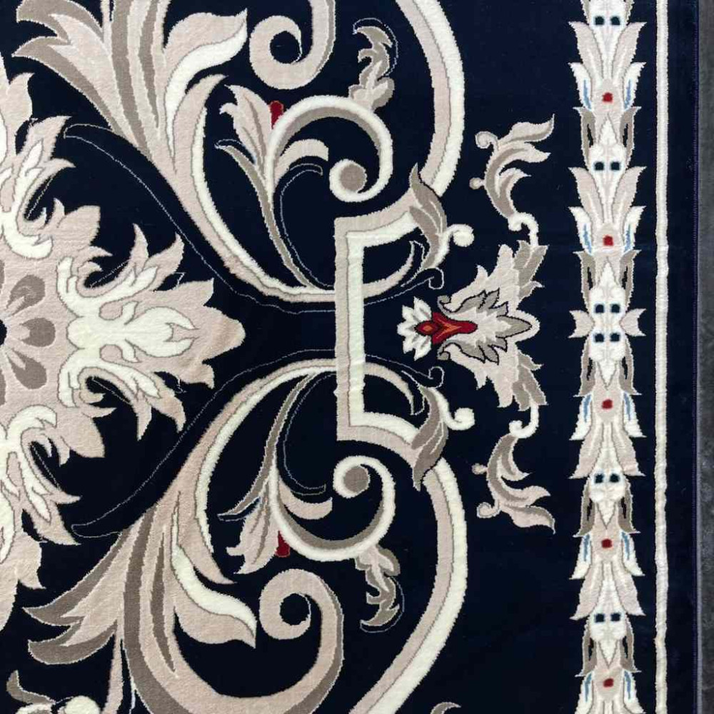 سجاد تركي حرير EH94A كحلي مقاس 50*80