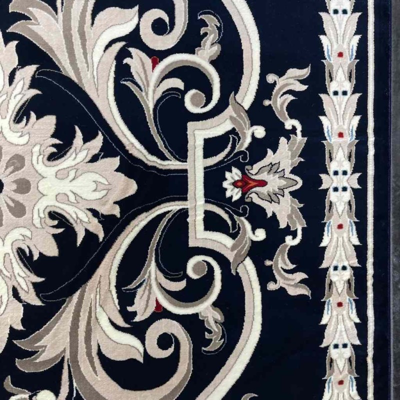 سجاد تركي حرير EH94A كحلي مقاس 50*80