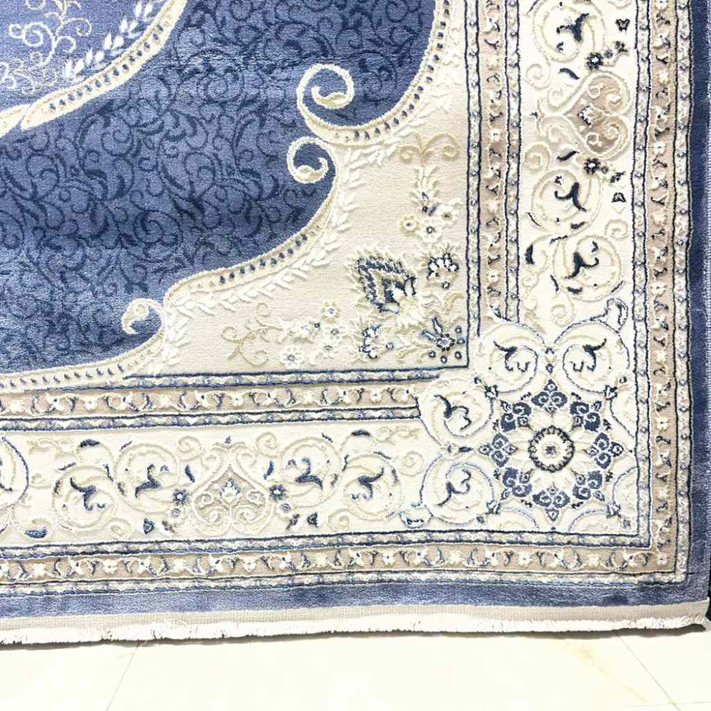 سجاد تركي قوقاز 01013E سماوي مقاس 400*600