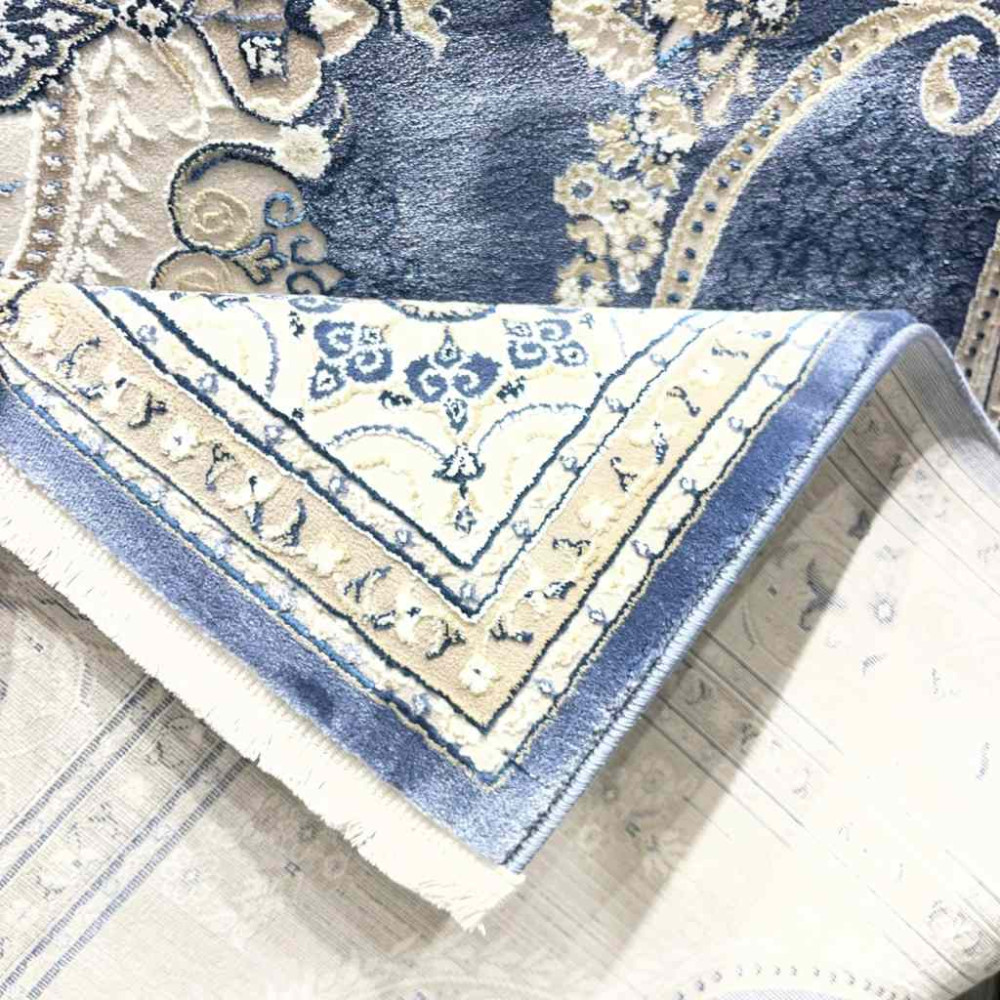 سجاد تركي قوقاز 01013E سماوي مقاس 400*600