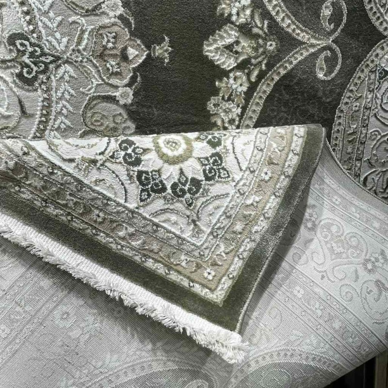 سجاد تركي قوقاز 01013E اخضر مقاس 100*200