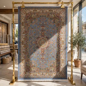 KERMAN Turkish Rug HW45A Sky blue Size 150*220