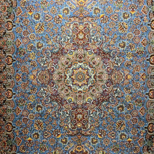 KERMAN Turkish Rug HW45A Sky blue Size 150*220