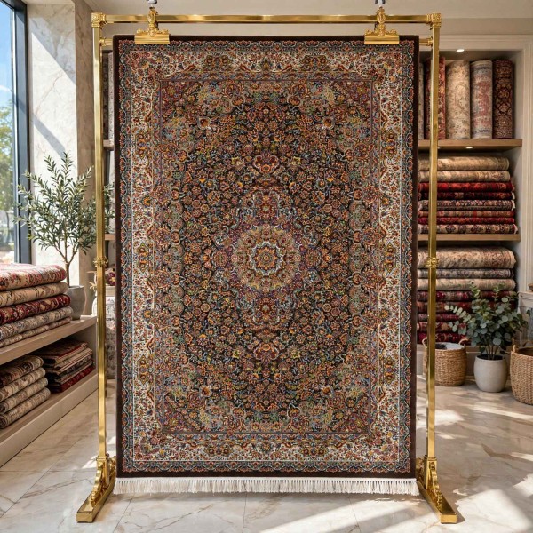 سجاد كرمان تركي HW45A بني مقاس 100*200