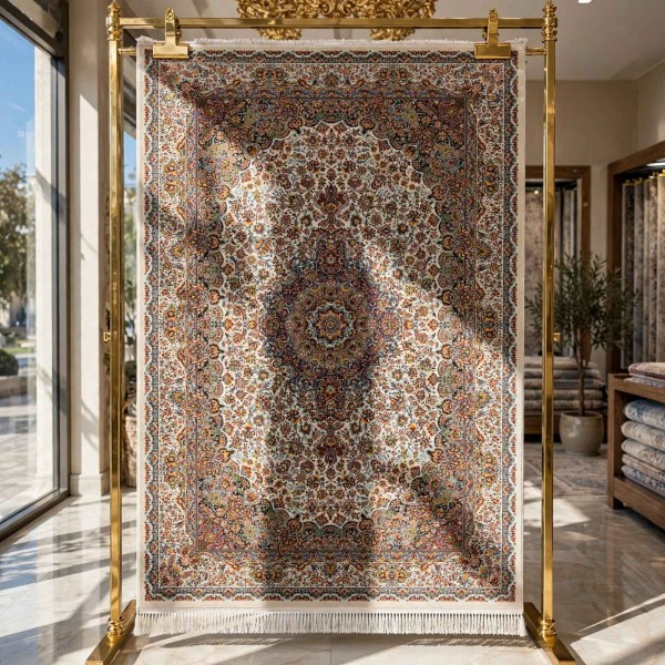 سجاد كرمان تركي HW45A كريم مقاس 250*350