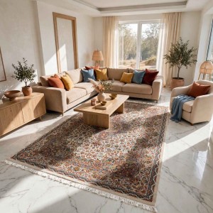 سجاد كرمان تركي HW45A كريم مقاس 200*300
