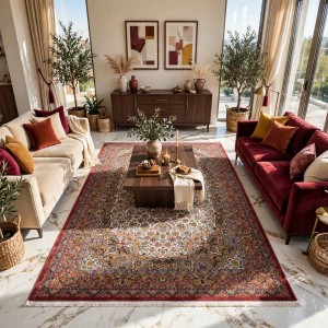 سجاد كرمان تركي HW45A احمر كريم مقاس 80*150