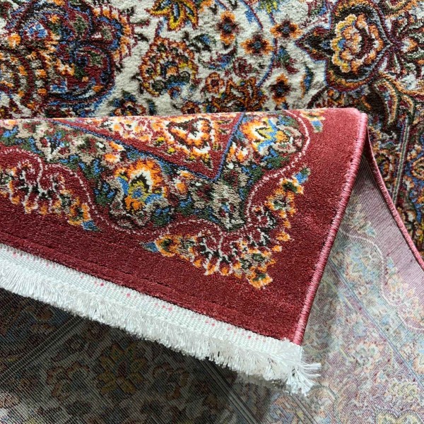 سجاد كرمان تركي HW45A احمر كريم مقاس 100*200