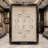 سجاد الهبه تركي ليديا N0516A كريم اخضر مقاس 250*350