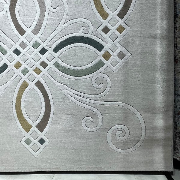سجاد الهبه تركي ليديا N0516A كريم اخضر مقاس 250*350