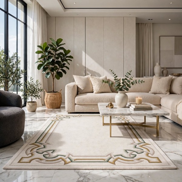 سجاد الهبه تركي ليديا G0757A ابيض مقاس 200*300