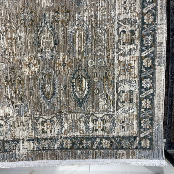 سجاد بوهيمي تركي مراكش P0119A بيج كريم مقاس 100*300