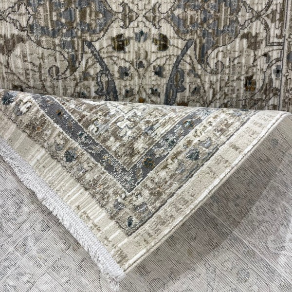 Turkish Bohemian Marrakech Rug OM24KC beige White Size 100*300