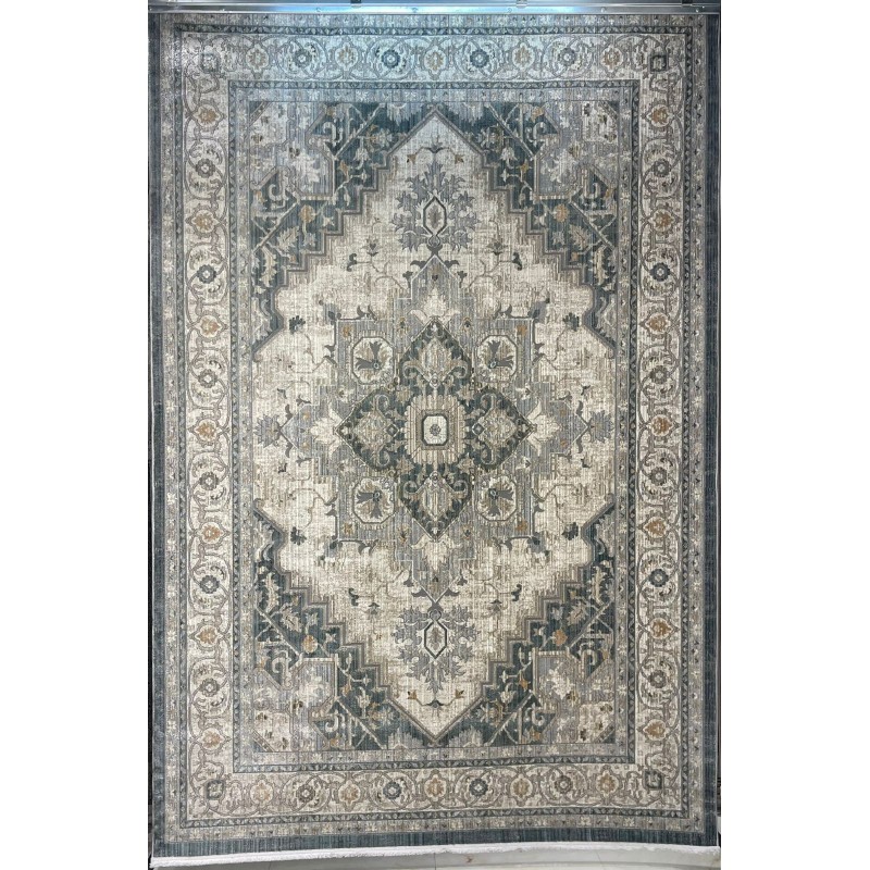 سجاد بوهيمي تركي مراكش F0560A سماوي ابيض مقاس 80*150