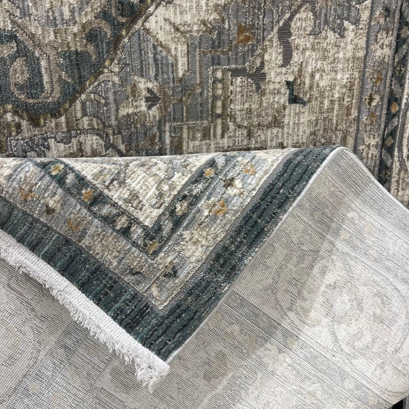 سجاد بوهيمي تركي مراكش F0560A سماوي ابيض مقاس 80*150