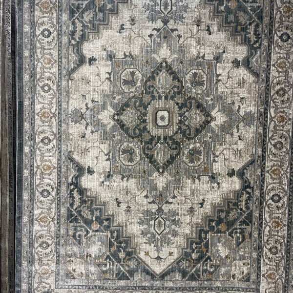 Turkish Bohemian Marrakech Rug F0560A blue white Size 250*350