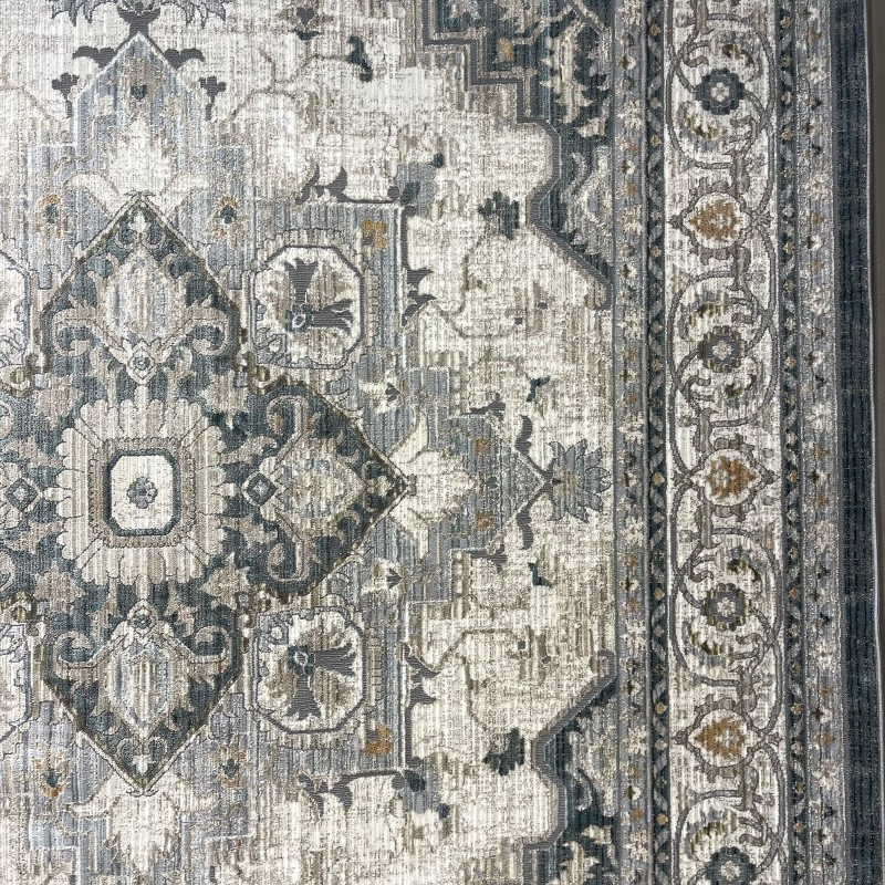 سجاد بوهيمي تركي مراكش F0560A سماوي ابيض مقاس 80*150
