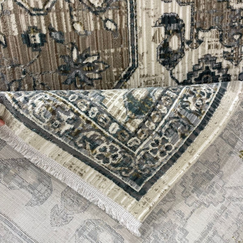 سجاد بوهيمي تركي مراكش X0746A ابيض سماوي مقاس 120*170