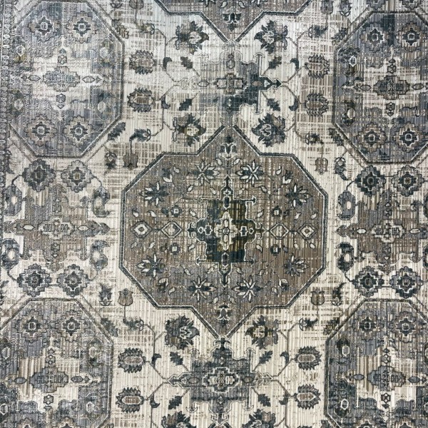سجاد بوهيمي تركي مراكش X0746A ابيض سماوي مقاس 100*200