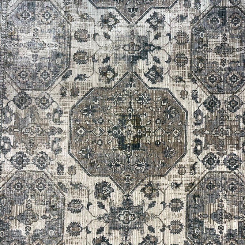 سجاد بوهيمي تركي مراكش X0746A ابيض سماوي مقاس 120*170