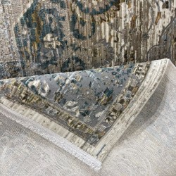 سجاد بوهيمي تركي مراكش X0750A ابيض رصاصي مقاس 200*300