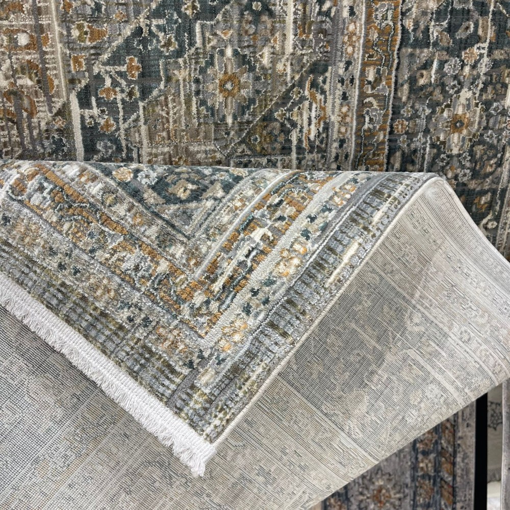 سجاد بوهيمي تركي مراكش X0752A ابيض سماوي مقاس 120*170