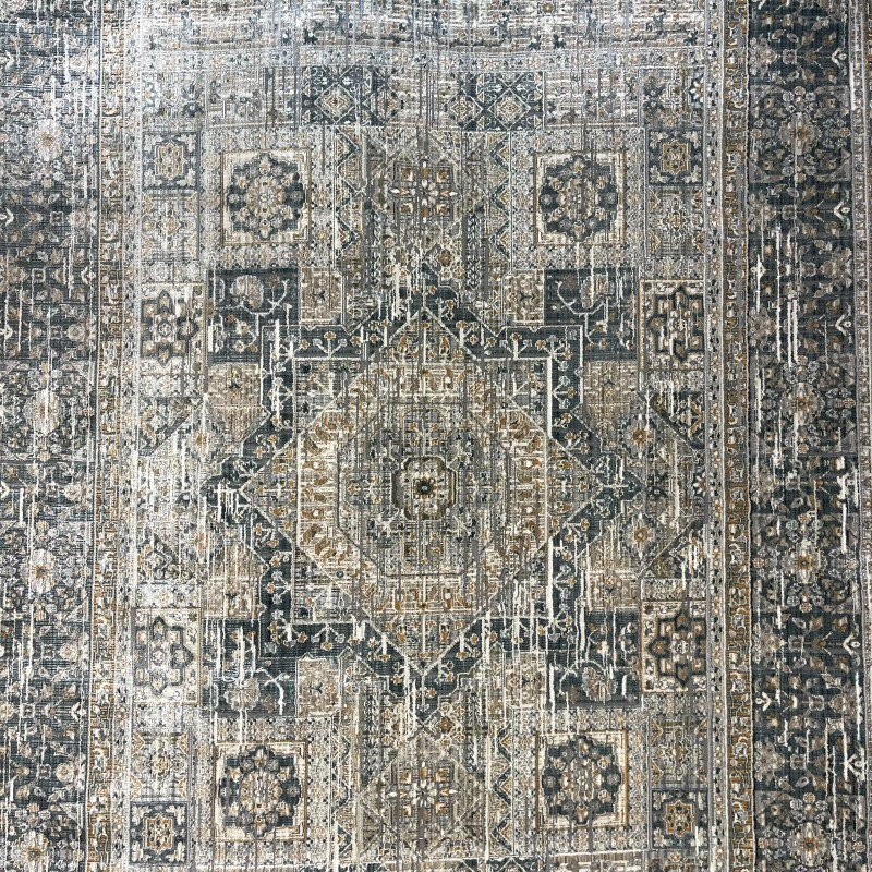 سجاد بوهيمي تركي مراكش X0752A ابيض سماوي مقاس 150*220
