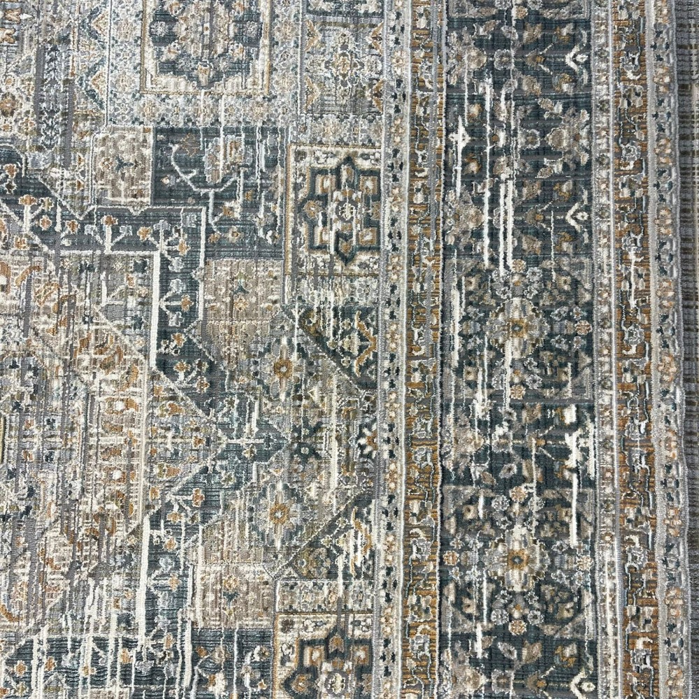 سجاد بوهيمي تركي مراكش X0752A ابيض سماوي مقاس 120*170