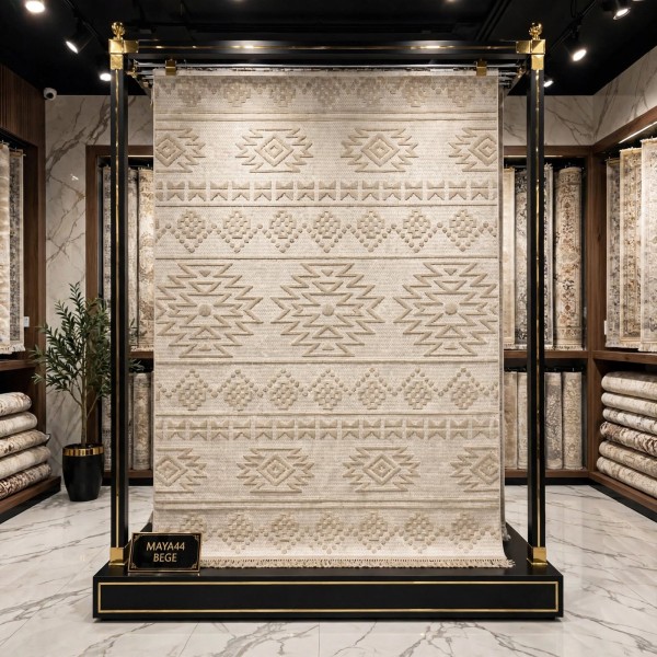 سجاد خيش مايا HD44A بيج مقاس 80*150