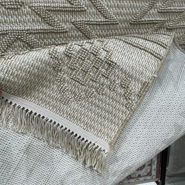 سجاد خيش مايا HD44A بيج غامق مقاس 150*220