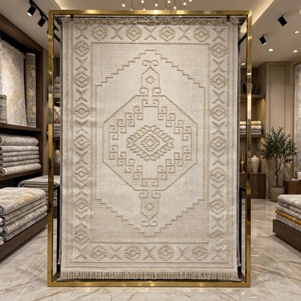 سجاد خيش مايا HD57A بيج مقاس 250*350