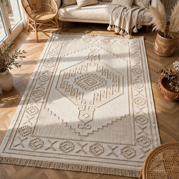 سجاد خيش مايا HD57A بيج مقاس 250*350