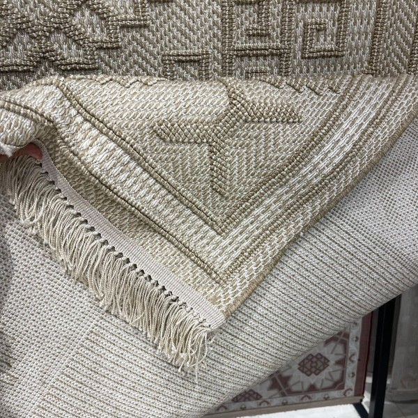 سجاد خيش مايا HD57A بيج غامق مقاس 250*350