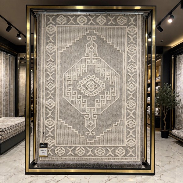 سجاد خيش مايا HD57A رصاصي فاتح مقاس 250*350